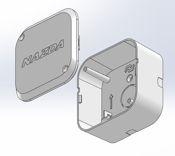 CAD model of an electrical enclosure